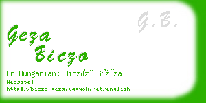 geza biczo business card